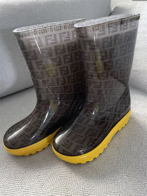 fendi rain boots century 21|Fendi Rubber Rain Boots .